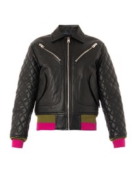Jonathan Saunders Marley Quilted Leather Bomber Jacket