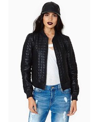Nasty Gal Rebellion Faux Leather Bomber