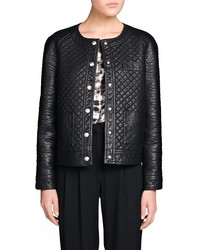 Mango Outlet Metal Button Quilted Jacket