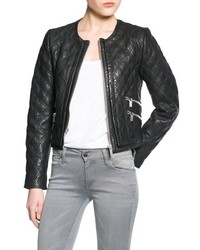 Mango Outlet Quilted Leather Jacket