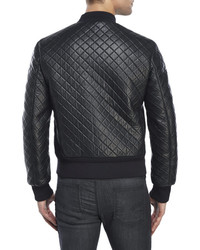 Neil Barrett Quilted Leather Bomber Jacket