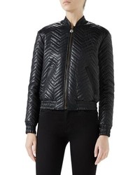 Gucci Quilted Leather Bomber Jacket