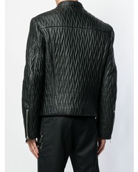 Les Hommes Quilted Leather Jacket