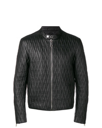 Les Hommes Quilted Leather Jacket
