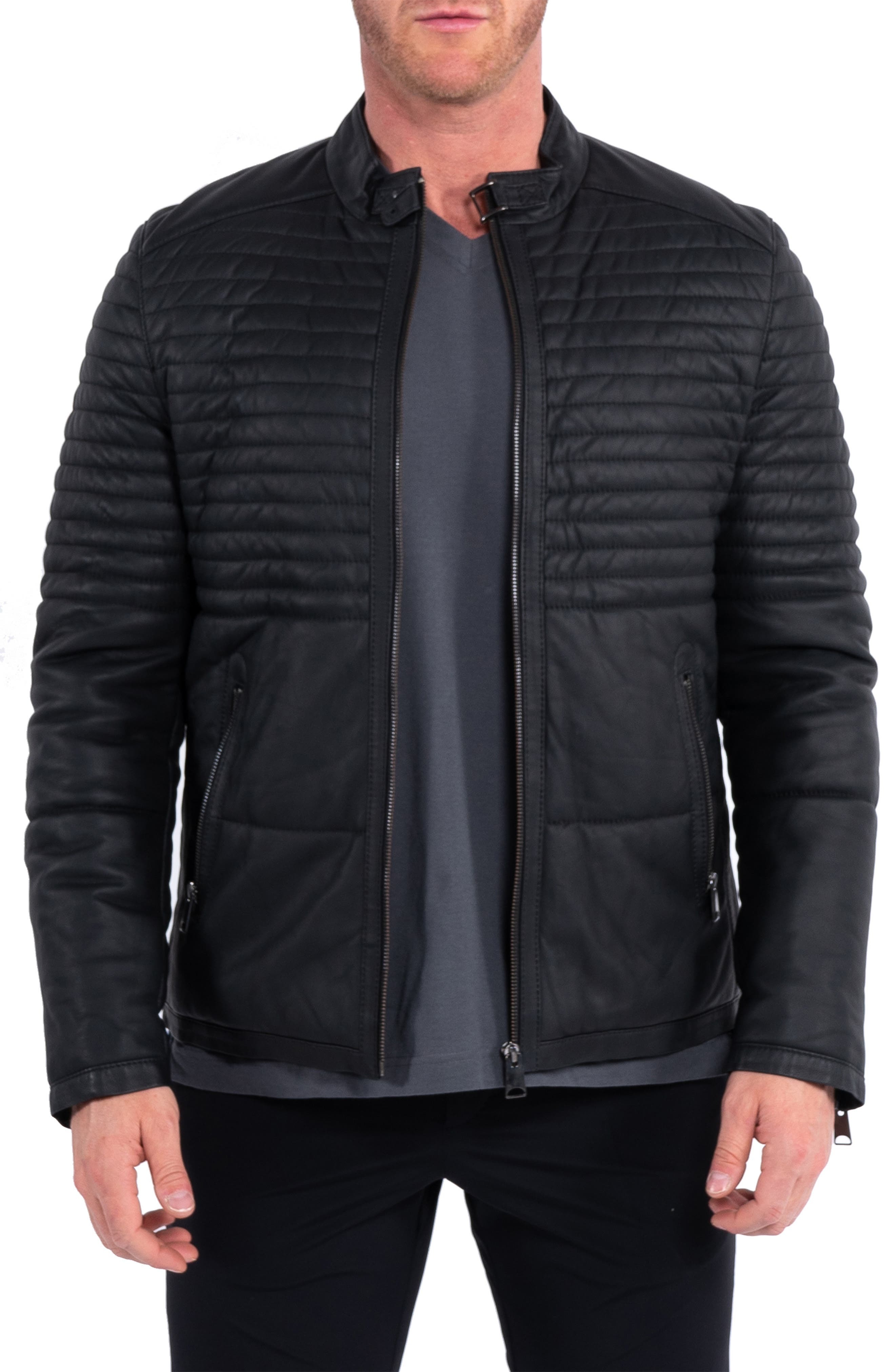 Maceoo Quilted Leather Jacket, $598 | Nordstrom | Lookastic