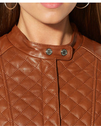Lauren Ralph Lauren Quilted Leather Moto Jacket