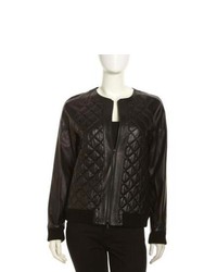 Robert Rodriguez Quilted Leather Studded Bomber Jacket