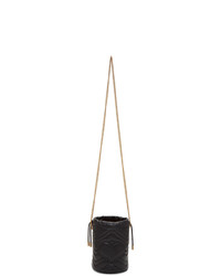 Gucci Black Mini Gg Marmont 20 Bucket Bag