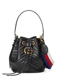 Gucci Gg Marmont Quilted Leather Bucket Bag