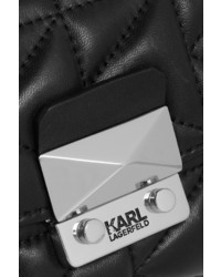 Karl Lagerfeld Kkuilted Leather Bucket Bag