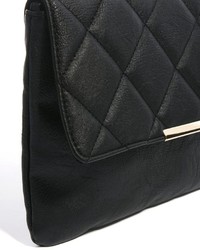 Asos Clutch Bag With Oversized Quilted Flap