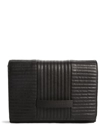 Asos Clutch Bag With Radiator Quilting Black