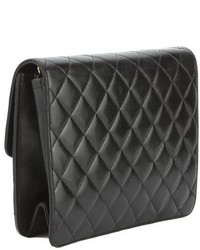 Chanel Black Quilted Lambskin Leather Single Flap Bag