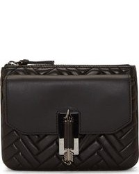 Mackage Black Quilted Leather Alby Mini Clutch