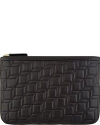 Pierre Hardy Black Quilted Leather Nappa Cb Clutch