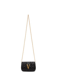 Versace Black Quilted Virtus Evening Bag