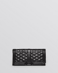 Rebecca Minkoff Clutch Quilted Love With Black Hardware