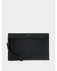 DKNY Quilted Lamb Nappa Pinstripe Clutch