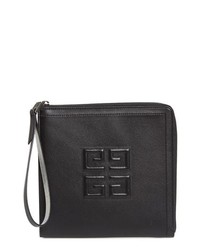 Givenchy Emblem Square Lambskin Leather Clutch