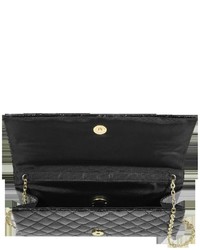 Love Moschino Evening Laminated Quilted Eco Leather Clutch