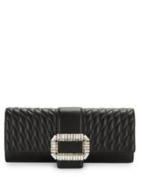 Karl Lagerfeld Paris Quilted Glass Stone Clutch
