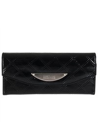 Kenneth Cole Reaction Patent Quilted Tri Fold Clutch Black