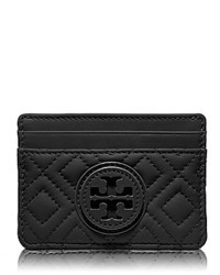 Tory Burch Marion Quilted Slim Card Case Black