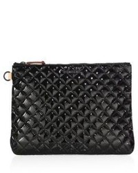 MZ Wallace Metro Quilted Oxford Patent Leather Pouch