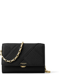 Michael Kors Michl Kors Yasmeen Small Quilted Leather Clutch Bag Black