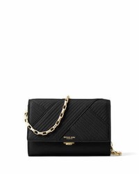 Michael Kors Michl Kors Yasmeen Small Quilted Leather Clutch Bag Black