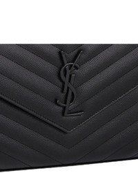 Saint Laurent Monogram Quilted Leather Envelope Clutch