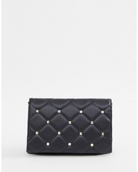 ASOS DESIGN Oversized Quilted Clutch Bag With Stud Detail