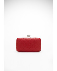 Forever 21 Quilted Faux Leather Box Clutch