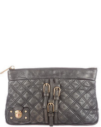 Marc Jacobs Quilted Leather Hardware Detailed Clutch
