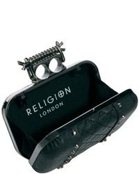 Religion Barbed Wire Quilted Box Clutch Bag