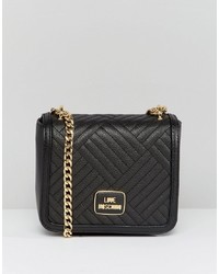 Love Moschino Shiny Quilted Clutch Bag With Across Body Strap