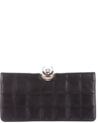 Chanel Square Quilt Leather Clutch