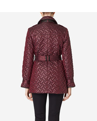 Cole Haan Single Breasted Quilted Trench Coat