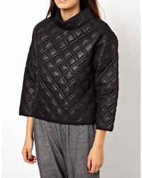 Asos Collection Quilted Sweatshirt With Padded High Neck