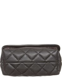 Steve Madden B Clarre Perforated Quilted Faux Leather Crossbody Bag Black