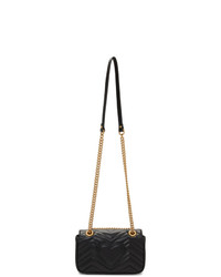 Gucci Black Mini Gg Marmont Bag