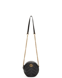 Gucci Black Mini Round Marmont Bag