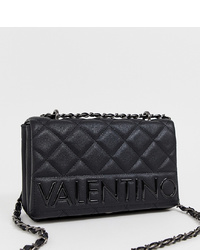 Valentino by Mario Valentino Black Quilted Foldover Shoulder Bag