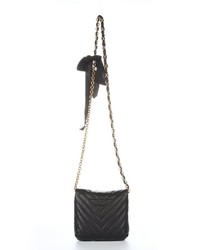 Lanvin Black Quilted Leather Happy Mini Pop Crossbody Bag
