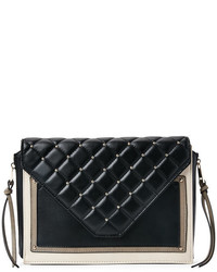 Melie Bianco Black Sandy Quilted Crossbody