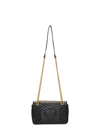 Gucci Black Small Gg Marmont 20 Shoulder Bag