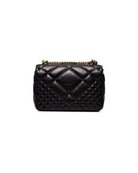 Versace Black Small Quilted Leather Shoulder Bag