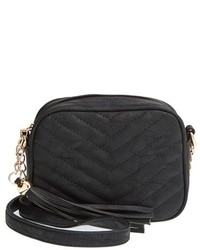 Lulu Chevron Quilted Faux Leather Crossbody Bag