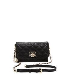 DKNY Quilted Leather Small Flap Crossbody