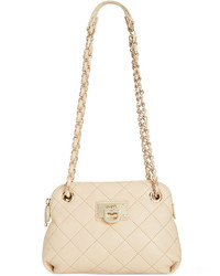 DKNY Gansevoort Quilted Nappa Leather Small Round Crossbody